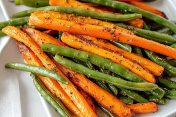 easy roasted carrots and green beans