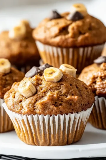 gluten free peanut butter banana muffins