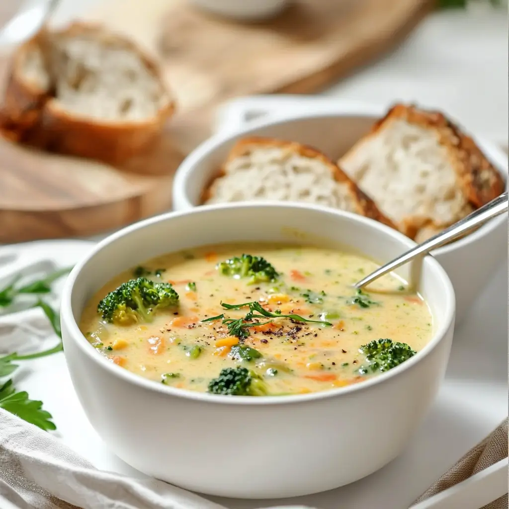 healthy broccoli cheddar soup