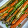 honey roasted carrots and asparagus