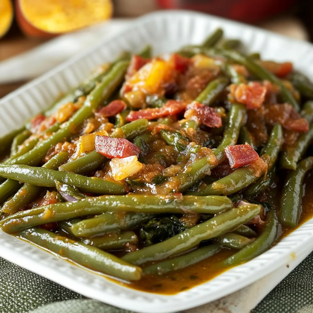 smothered green beans soy sauce