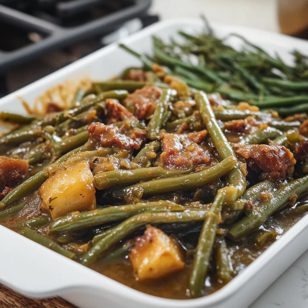 smothered green beans