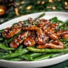 teriyaki shrimp and green beans