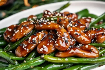 teriyaki shrimp and green beans