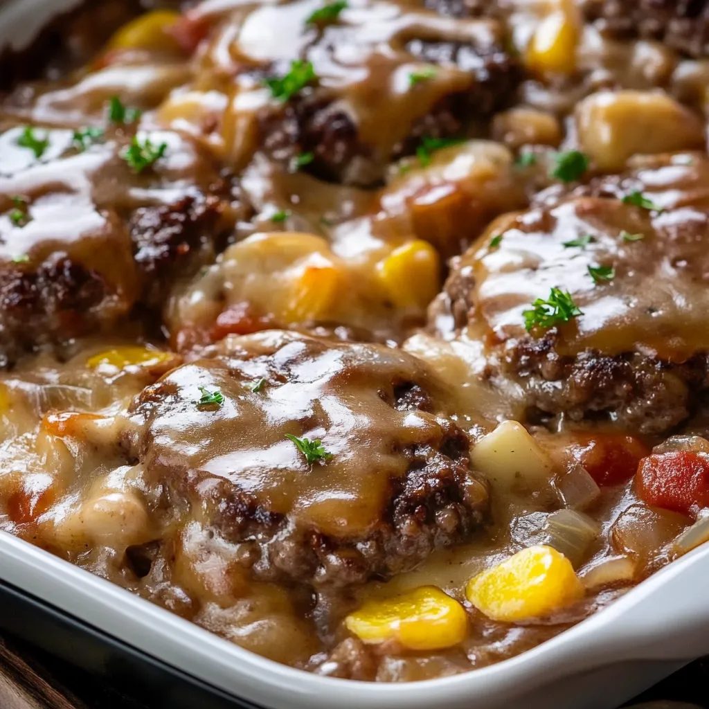 Amish Hamburger Steak Bake Pioneer Woman