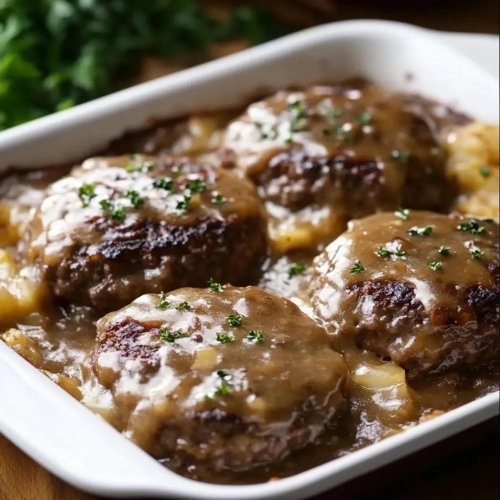 Amish Hamburger Steak Bake Slow Cooker