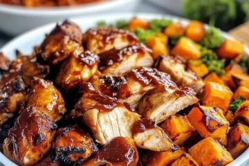 BBQ Chicken and Roasted Sweet Potato Bowls