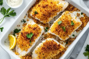 Mayonnaise and Panko Crusted Baked Fish Recipe