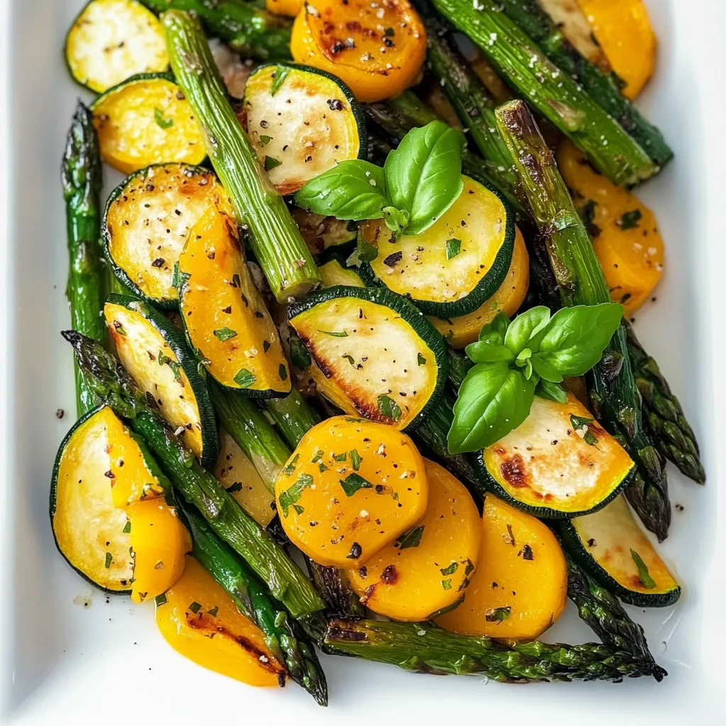 Baked Zucchini Squash and Asparagus