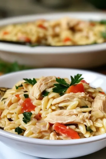 Boursin Orzo Chicken Bake