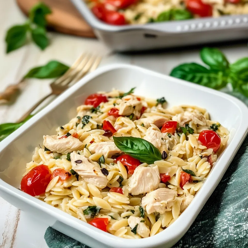 Boursin Orzo with Chicken Sausage