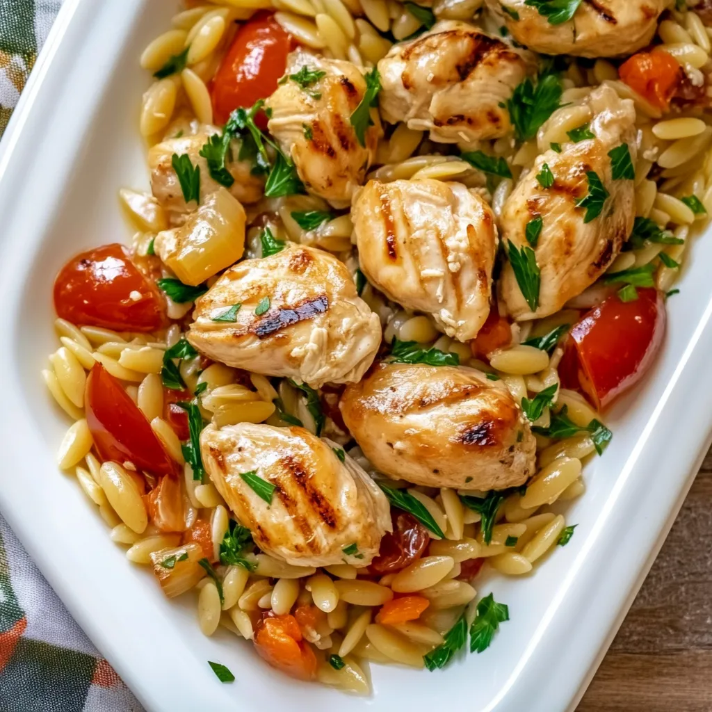 Chicken Sausage Orzo High Protein