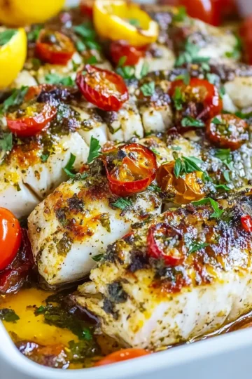 Easy Baked White Fish Recipe Mediterranean-Style