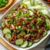 Spicy Keto Korean Ground Beef with Cucumber Salad