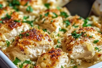 Garlic Parmesan Chicken Pasta Baked