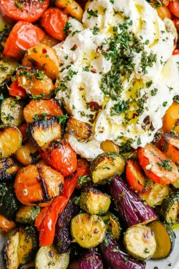 Whipped Feta Dip With Roasted Vegetables