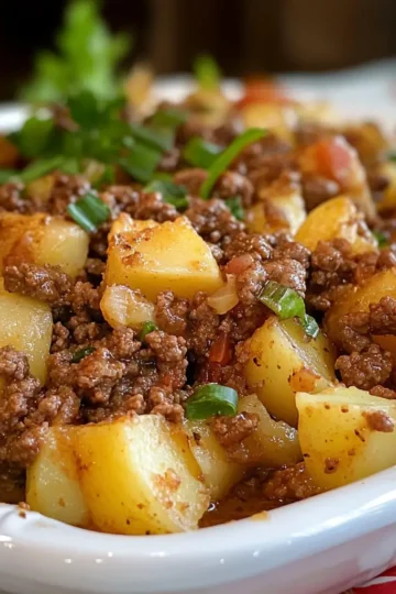 Ground Beef and Potatoes Skillet