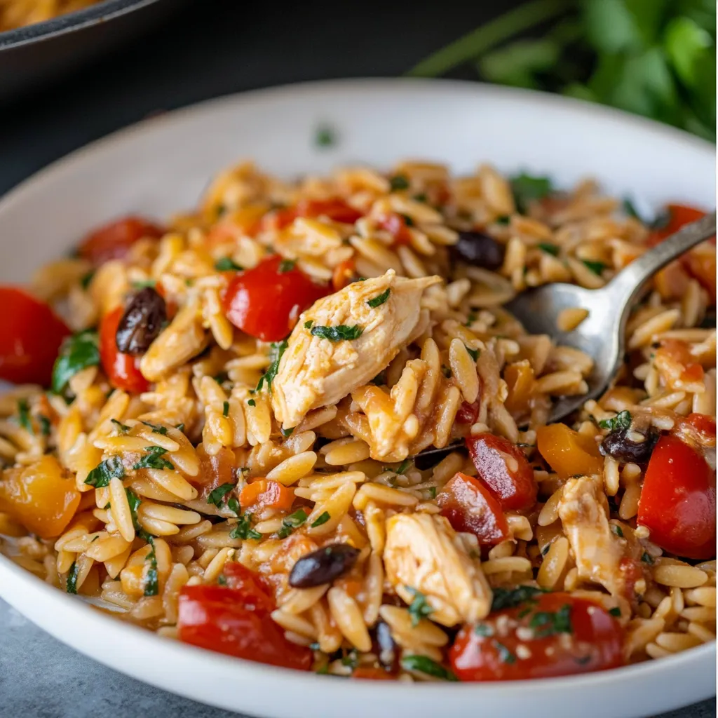 High Protein Chicken Broccoli Orzo