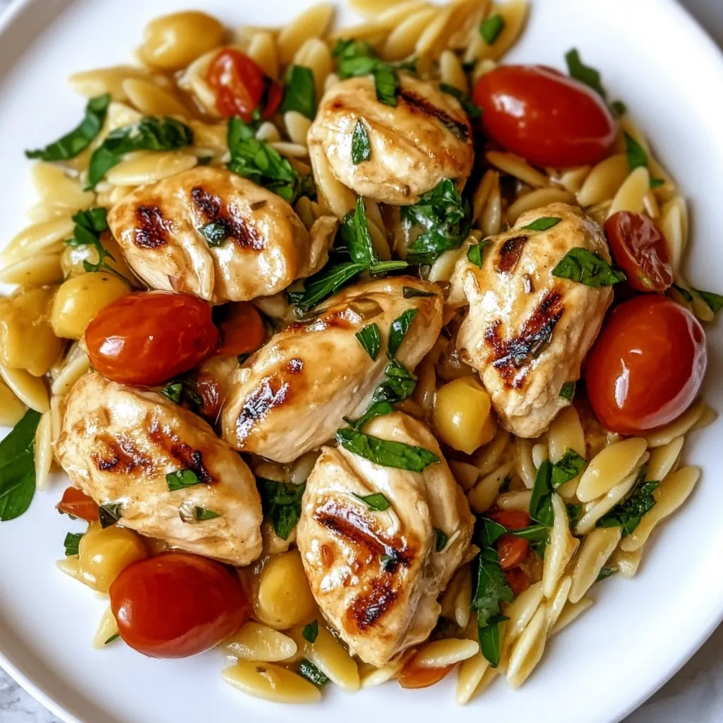 High Protein Chicken Orzo Soup