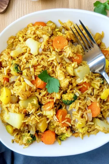 Ingredients in Easy Vegetable Biryani