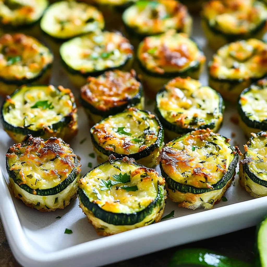 Italian-Inspired Zucchini Garlic Bites Baked