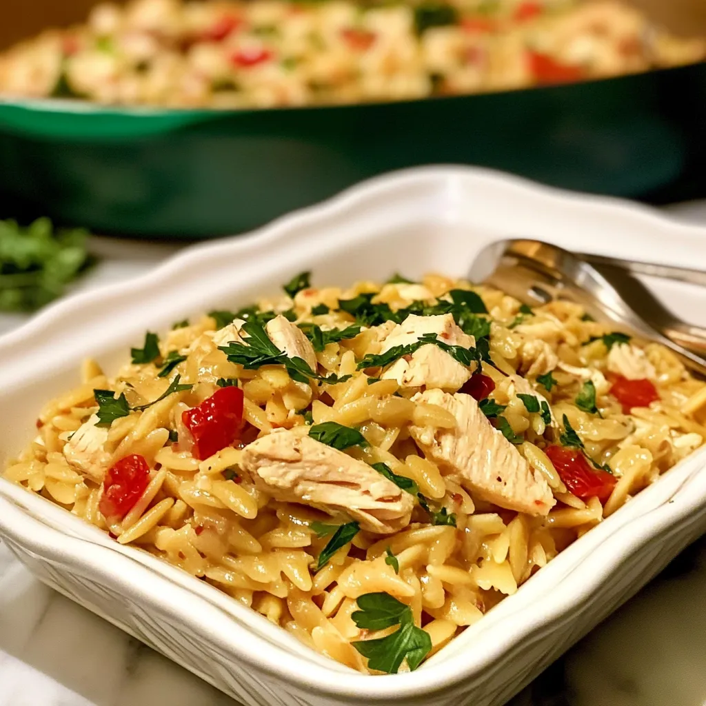 Orzo with Boursin Cheese and Chicken
