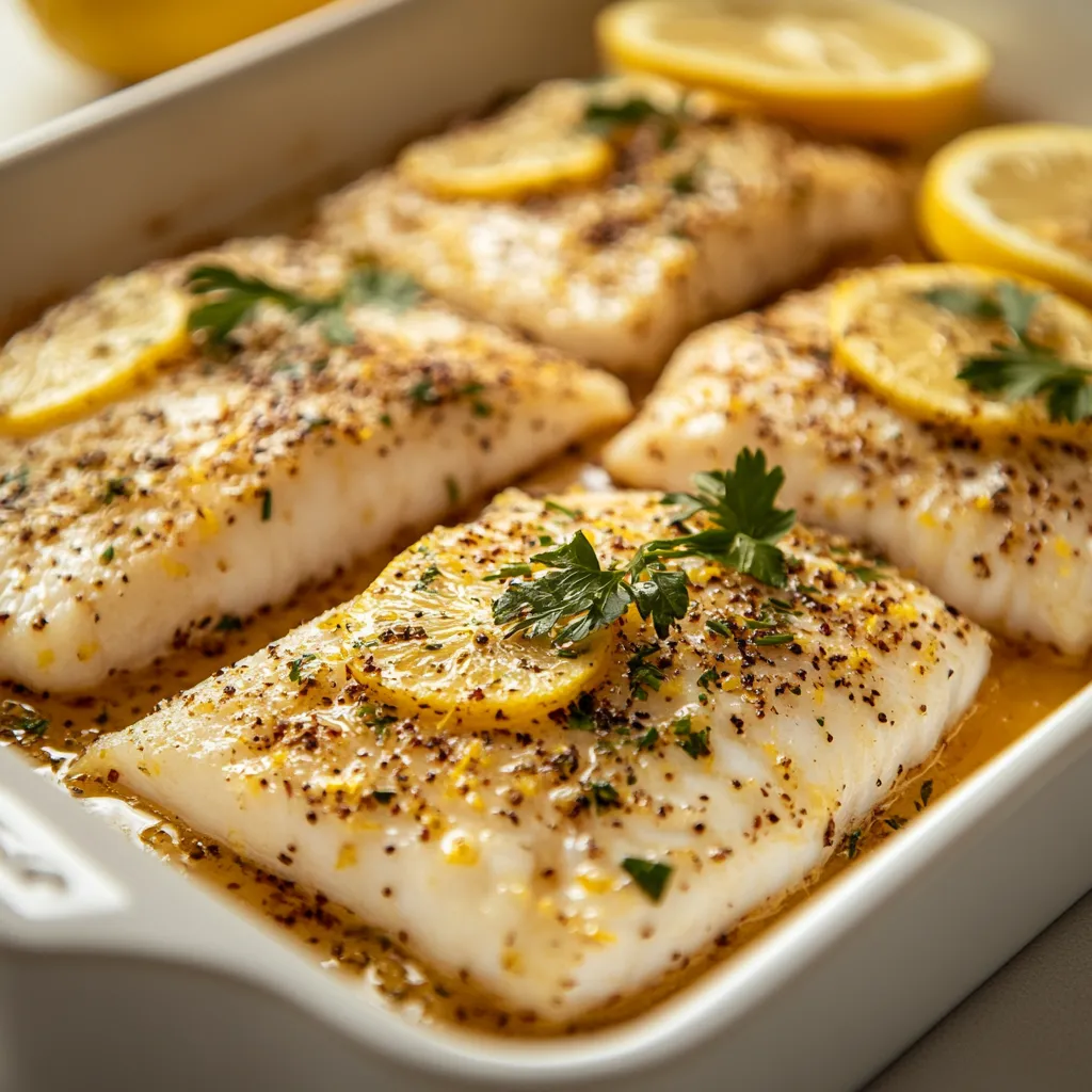 Lemony Baked Basa Fillets