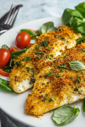 Air Fryer Parmesan Crusted Tilapia