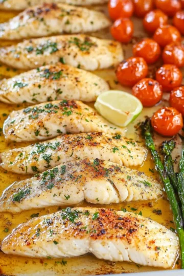 Sheet Pan Garlic Butter Tilapia Baked Fish