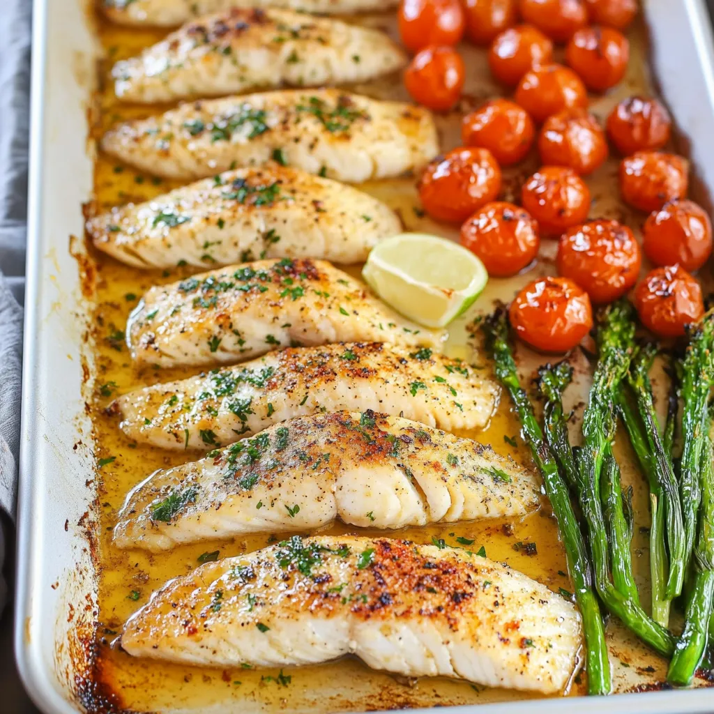 Sheet Pan Garlic Butter Tilapia Baked Fish