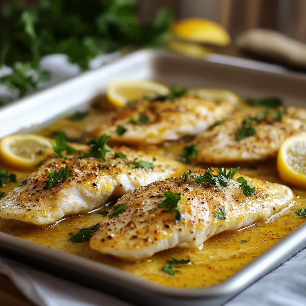 Sheet Pan Garlic Butter Tilapia Pasta