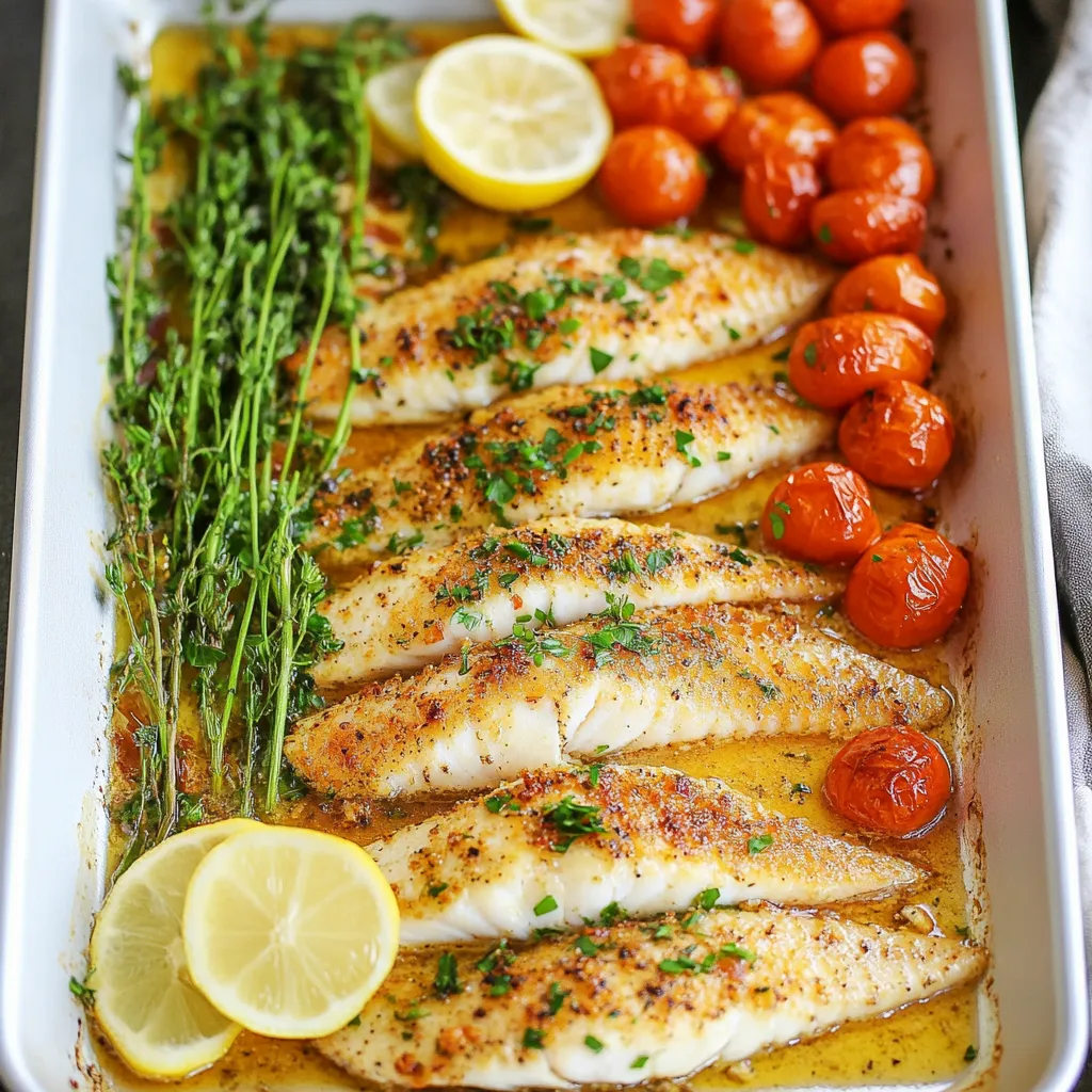 Sheet Pan Garlic Butter Tilapia Skillet