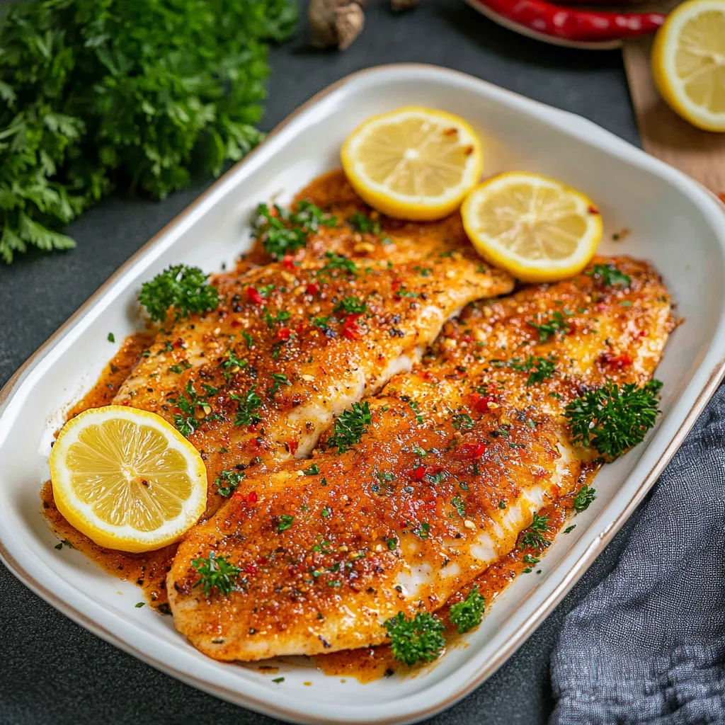 Spicy Baked Basa Recipe With Lemon