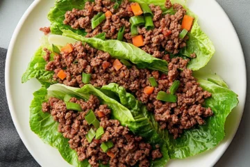 Asian Style Ground Beef Lettuce Wraps