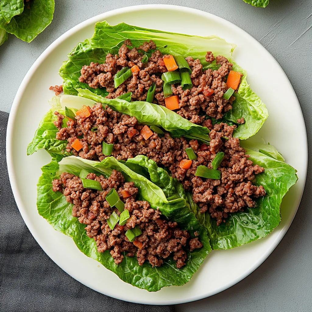 Asian Style Ground Beef Lettuce Wraps
