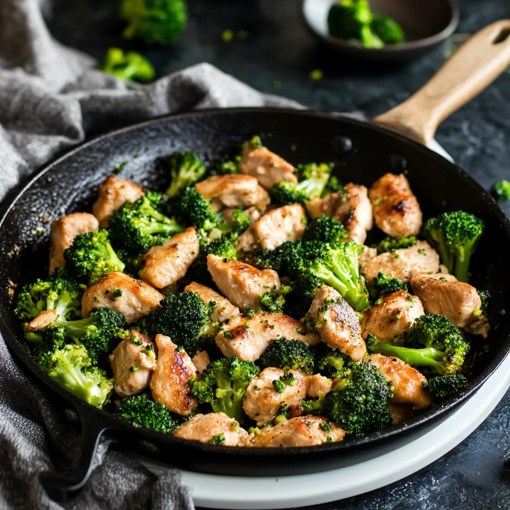 Low Carb Chicken Broccoli Skillet