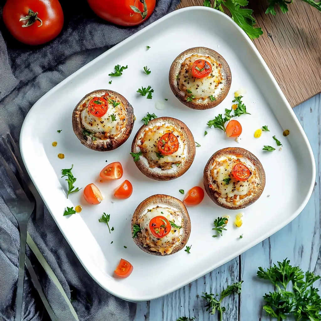 Easy Keto Stuffed Mushrooms