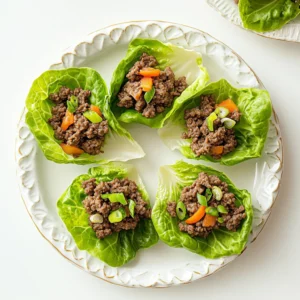 Asian Style Ground Beef Lettuce Wraps