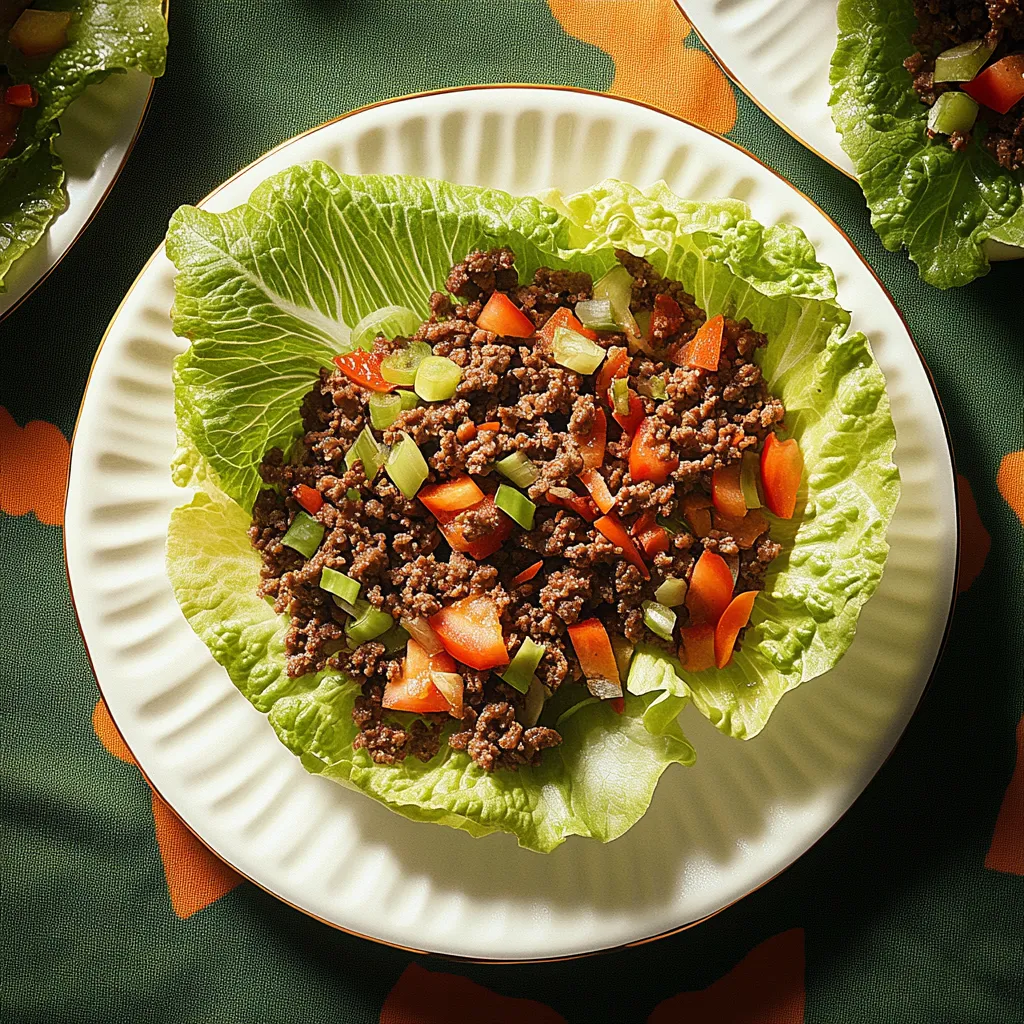 Asian Style Ground Beef Lettuce Wraps