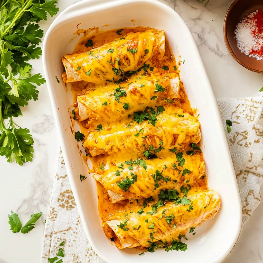 High Protein Chicken Enchiladas