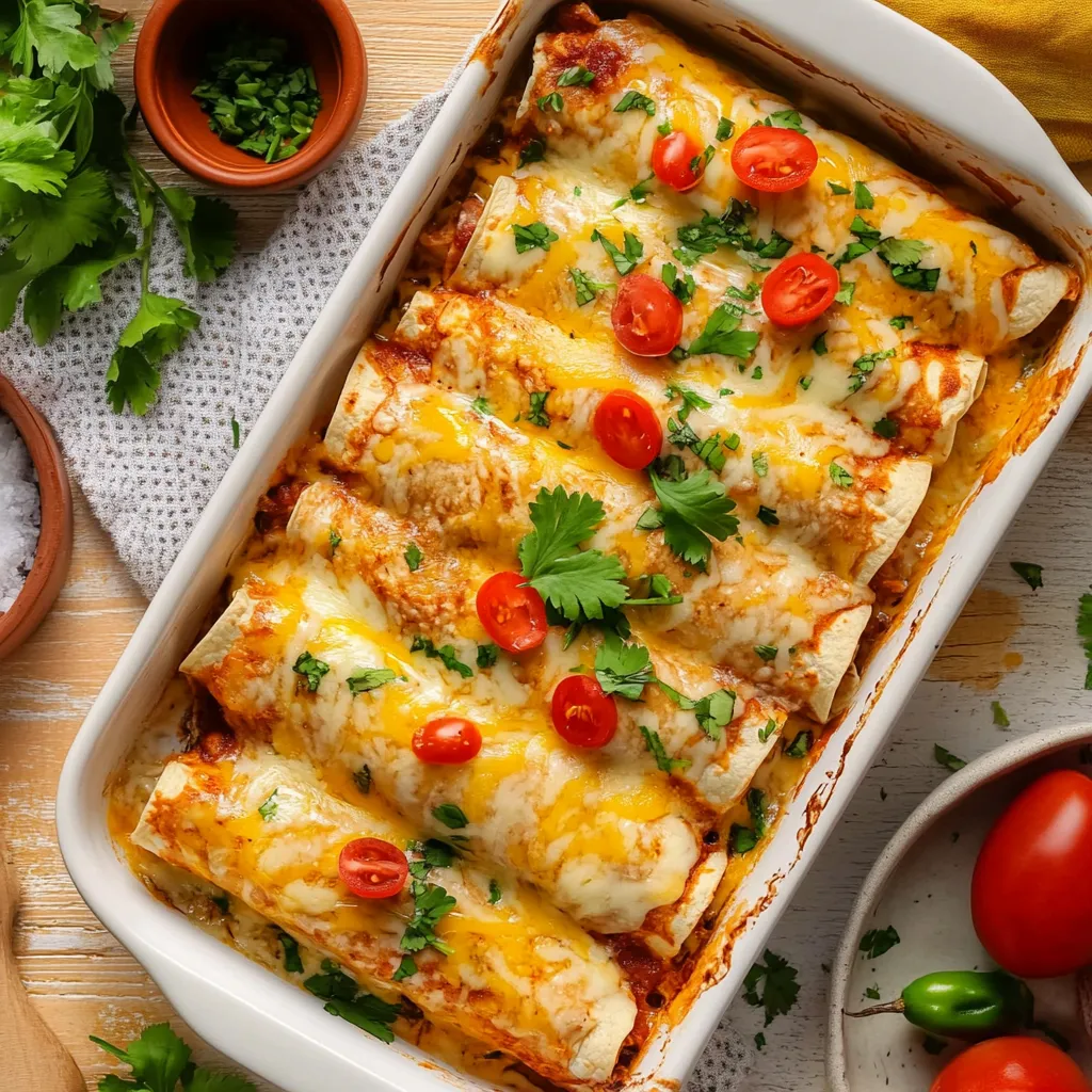 High Protein Chicken Enchiladas