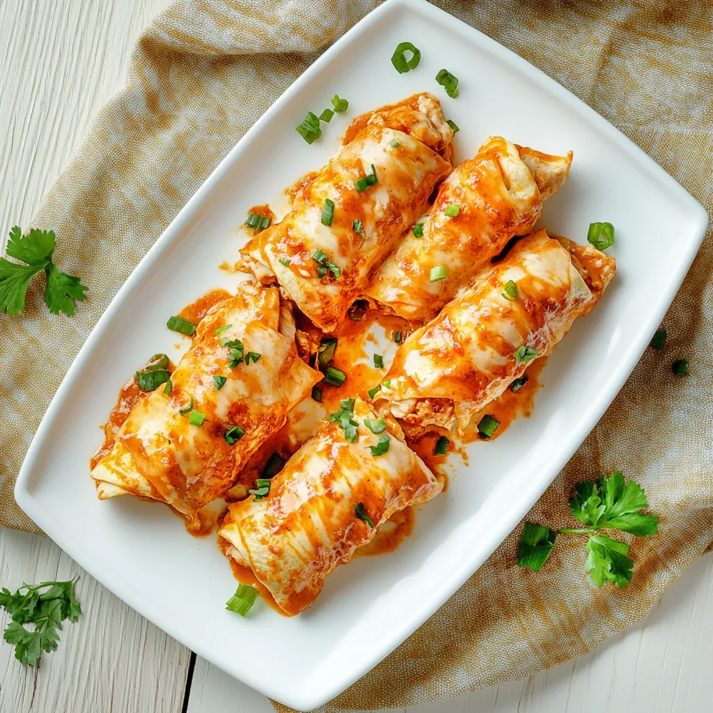 High Protein Chicken Enchiladas