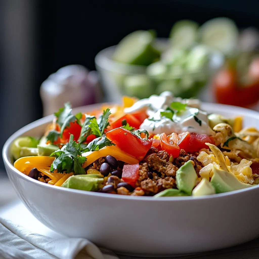 Low Carb Taco Salad Bowl