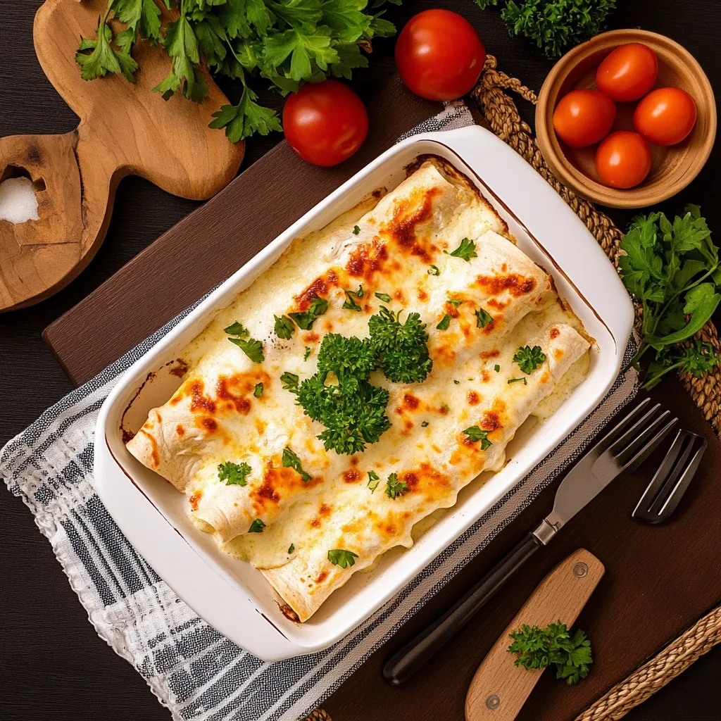 Low Carb White Chicken Enchiladas