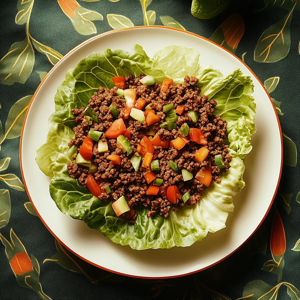 Asian Style Ground Beef Lettuce Wraps