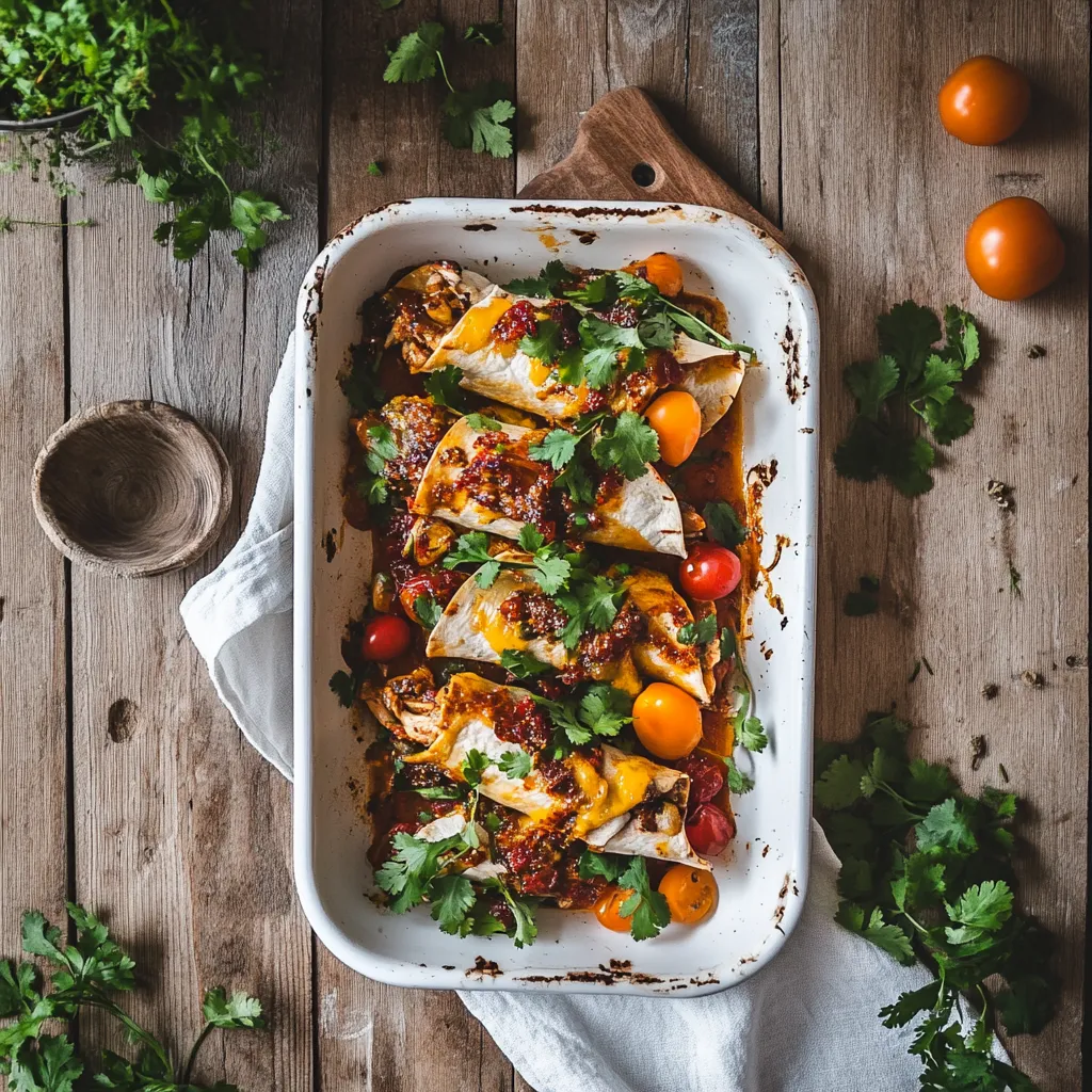 High Protein Chicken Enchiladas