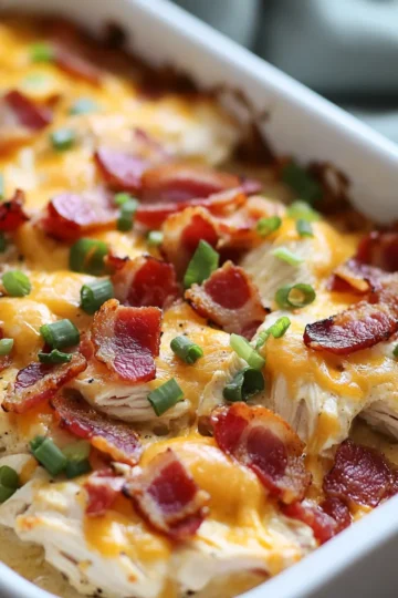Keto Chicken Bacon Ranch Casserole