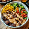 Beef and Veggie Bowls with Comeback Sauce