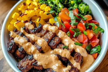 Beef and Veggie Bowls with Comeback Sauce