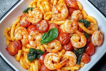Cherry Tomato Pasta and Shrimp
